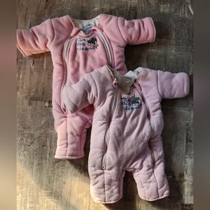 2 pink magic merlin sleep sacks